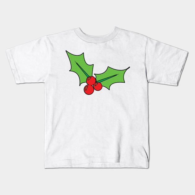 Christmas Mistletoe - Textured Kids T-Shirt by art-by-shadab